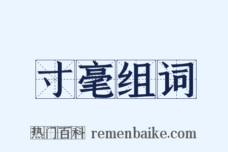 寸毫组词是什么意思的图片